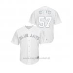 Maglia Baseball Hombre Toronto Blue Jays 57 Trent Thornton 2019 Players Weekend Replica Bianco
