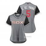 Maglia Baseball Donna Chicago White Sox Yolmer Sanchez 2018 Llws Players Weekend El Del Pinonal Grigio