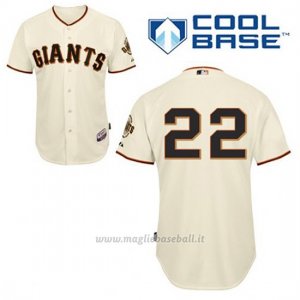 Maglia Baseball Uomo San Francisco Giants Will Clark 22 Crema 1ªCool Base
