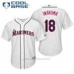 Maglia Baseball Uomo Seattle Mariners 2017 Estrellas y Rayas Hisashi Iwakuma Bianco Cool Base
