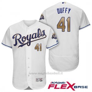 Maglia Baseball Uomo Kansas City Royals Danny Duffy Bianco 50th Season Alterner Flex Base