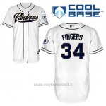 Maglia Baseball Uomo San Diego Padres Rollie Fingers 34 Bianco 1ªCool Base