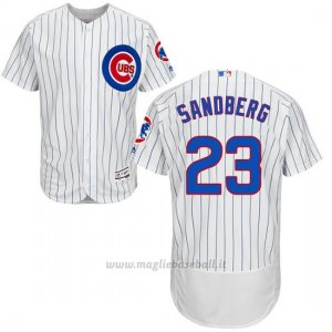 Maglia Baseball Uomo Chicago Cubs 23 Ryne Sandberg Bianco Flex Base Giocatore