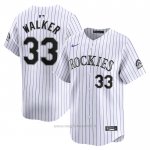 Maglia Baseball Uomo Colorado Rockies Larry Walker Home Limited Bianco