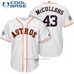 Maglia Baseball Uomo Houston Astros 2017 World Series Lance Mccullers Bianco Cool Base
