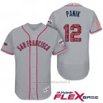 Maglia Baseball Uomo San Francisco Giants 2017 Estrellas y Rayas Joe Panik Grigio Flex Base