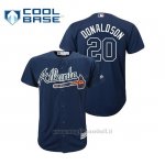 Maglia Baseball Bambino Atlanta Braves Josh Donaldson Cool Base Official Alternato Azul