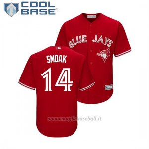 Maglia Baseball Bambino Toronto Blue Jays Justin Smoak Cool Base Replica Scarlet