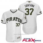 Maglia Baseball Uomo Pittsburgh Pirates Edgar Santana Bianco 2018 1ªAlterner Flex Base