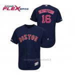 Maglia Baseball Uomo Boston Red Sox Andrew Benintendi 150th Aniversario Patch Autentico Flex Base Blu
