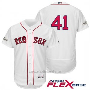 Maglia Baseball Uomo Boston Red Sox 2017 Postseason 41 Chris Sale Bianco Flex Base
