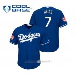 Maglia Baseball Uomo Los Angeles Dodgers Julio Urias Cool Base Entrenamiento De Primavera 2019 Blu