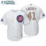 Maglia Baseball Uomo Chicago Cubs 41 John Lackey Bianco Or Program Cool Base