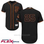 Maglia Baseball Uomo San Francisco Giants Barry Bonds Nero Flex Base Autentico Collezione