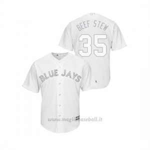 Maglia Baseball Uomo T Oronto Blue Jays Brock Stewart 2019 Players Weekend Replica Bianco