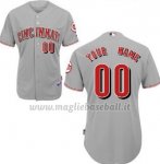 Maglia Baseball Donna Cincinnati Reds Personalizzate Grigio