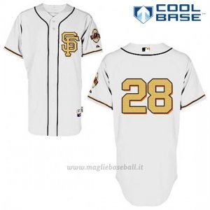 Maglia Baseball Uomo San Francisco Giants Buster Posey 28 Crema Cool Base