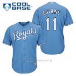 Maglia Baseball Uomo Kansas City Royals Jeremy Guthrie 11 Powder Blu Alterner Cool Base