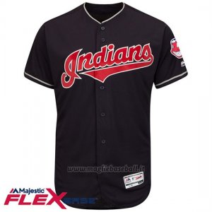 Maglia Baseball Uomo Cleveland Indians Blank Blu Flex Base Autentico Collezione