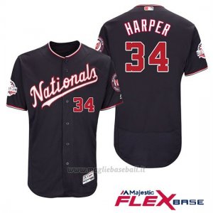 Maglia Baseball Uomo Washington Nationals Bryce Harper Blu 2018 All Star Alterner Flex Base