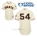 Maglia Baseball Uomo San Francisco Giants Sergio Romo 54 Crema 1ªCool Base