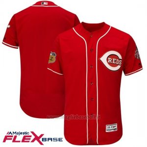 Maglia Baseball Uomo Cincinnati Reds Rosso 2017 Allenamento Primaverile Flex Base