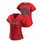 Maglia Baseball Donna Atlanta Braves Mike Foltynewicz 2020 Replica Alternato Rosso