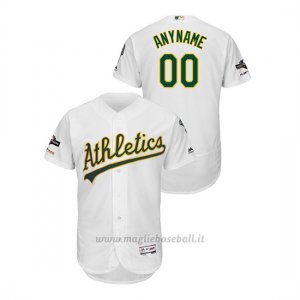 Maglia Baseball Uomo Oakland Athletics Personalizzate 2019 Postseason Flex Base Bianco