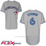 Maglia Baseball Uomo Toronto Blue Jays Marcus Stroman Majestic Autentico Collezione Grigio Flex Base