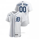 Maglia Baseball Uomo Detroit Tigers Personalizzate Autentico Bianco