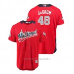 Maglia Baseball Uomo All Star Game New York Mets Jacob Degrom 2018 1ªRun Derby National League Rosso