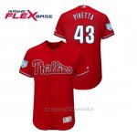 Maglia Baseball Uomo Philadelphia Phillies Nick Pivetta 2019 Entrenamiento De Primavera Flex Base Rosso