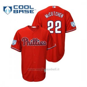 Maglia Baseball Uomo Philadelphia Phillies Andrew Mccutchen Cool Base Entrenamiento De Primavera 2019 Rosso