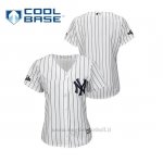 Maglia Baseball Donna New Y Ork Yankees 2019 Postseason Cool Base Bianco