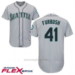 Maglia Baseball Uomo Seattle Mariners Charlie Furbush Grigio Autentico Collezione Flex Base