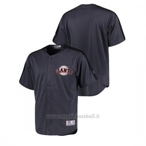 Maglia Baseball Uomo San Francisco Giants Button-down Stitches Hot Corner Charcoal