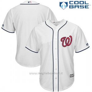 Maglia Baseball Uomo Washington Nationals 2017 Estrellas y Rayas Bianco Cool Base