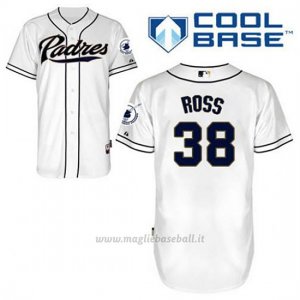 Maglia Baseball Uomo San Diego Padres Tyson Ross 38 Bianco 1ªCool Base