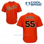 Maglia Baseball Uomo San Francisco Giants Tim Lincecum 55 Arancione Alterner Cool Base