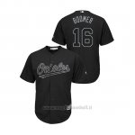 Maglia Baseball Hombre Baltimore Orioles 16 Trey Mancini 2019 Players Weekend Boomer Replica Nero
