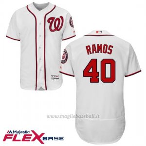 Maglia Baseball Uomo Washington Nationals Wilson Ramos Bianco Autentico Collezione Flex Base