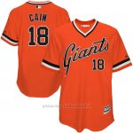 Maglia Baseball Uomo San Francisco Giants Matt Cain Arancione Turn Back The Clock
