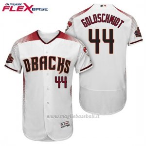 Maglia Baseball Uomo Arizona Diamondbacks 44 Paul Goldschmidt Bianco Rosso 1ª20 Anniversario Flex Base