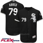 Maglia Baseball Uomo Chicago White Sox Jose Abreu 79 Nero Flex Base Autentico Collezione Giocatore