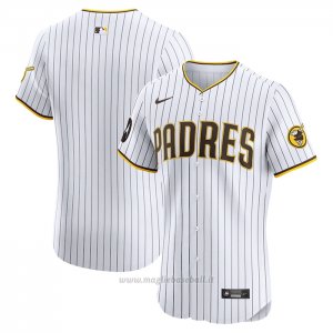 Maglia Baseball Uomo San Diego Padres Home Elite Patch Bianco