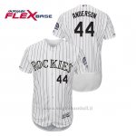 Maglia Baseball Uomo Colorado Rockies Tyler Anderson 150th Aniversario Patch Flex Base Bianco