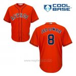 Maglia Baseball Uomo Houston Astros Jed Lowrie 8 Arancione Alterner Cool Base