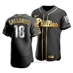 Maglia Baseball Uomo Philadelphia Phillies Didi Gregorius Golden Edition Autentico Nero