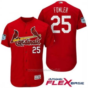 Maglia Baseball Uomo St. Louis Cardinals Dexter Fowler Scarlet 2017 Allenamento Primaverile Flex Base Giocatore