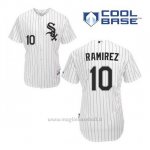 Maglia Baseball Uomo Chicago White Sox 10 Alexei Ramirez Bianco 1ªCool Base